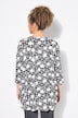 Shirt, bloemen, A-lijn, V-hals, driekwartsmouwen