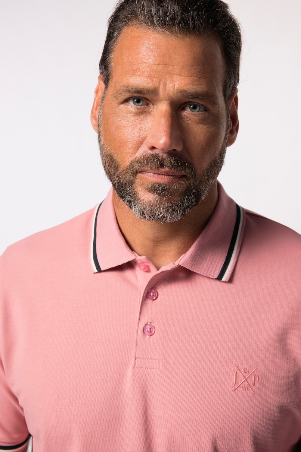 Stora storlekar Pikétröja FLEXNAMIC®, Her, rosa, storlek: L, Bomull, JP1880