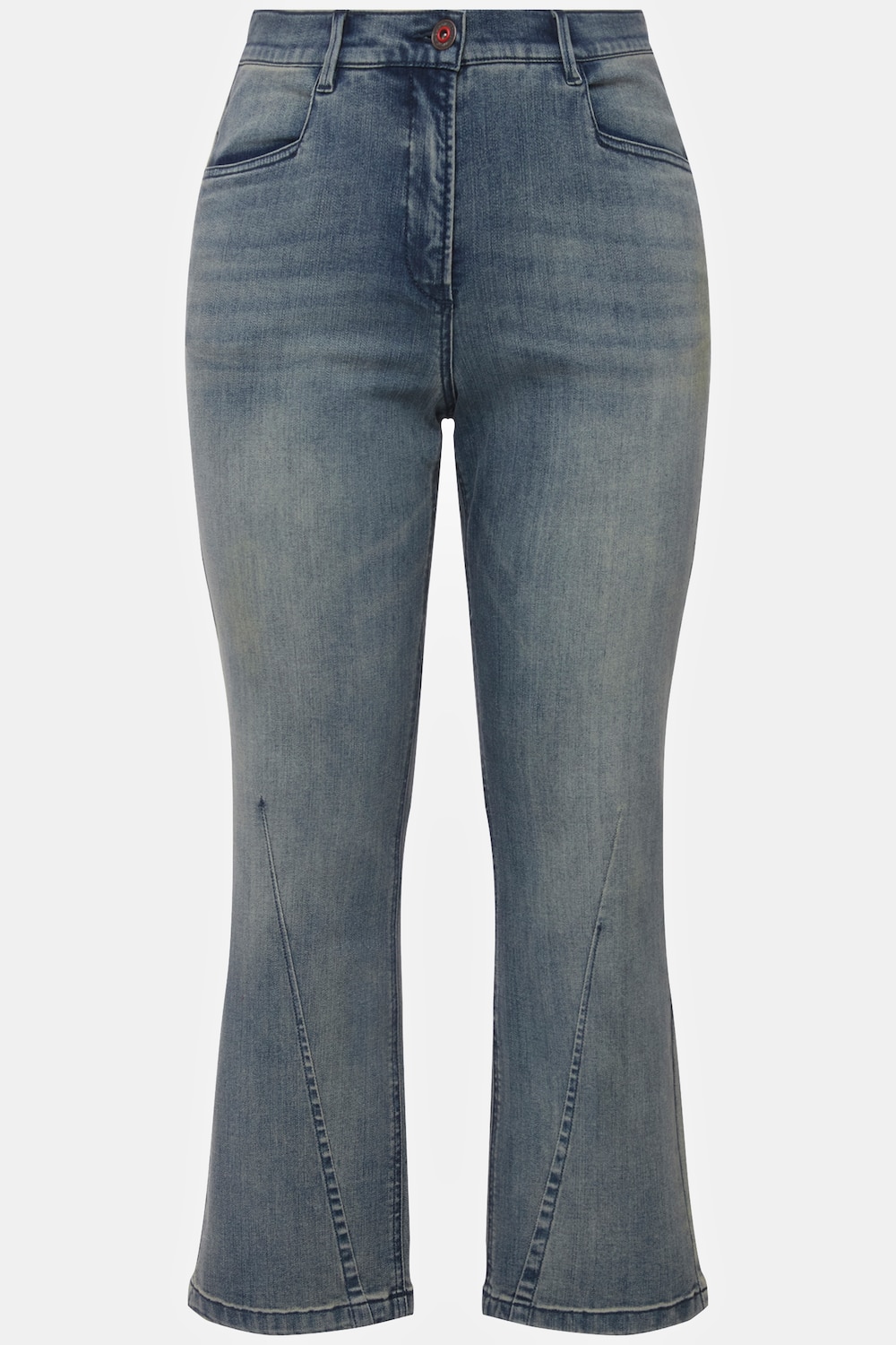 Stora storlekar Jeans Mandy med färgstänk, Dam, blå, storlek: 48, Bomull/Polyester, Ulla Popken