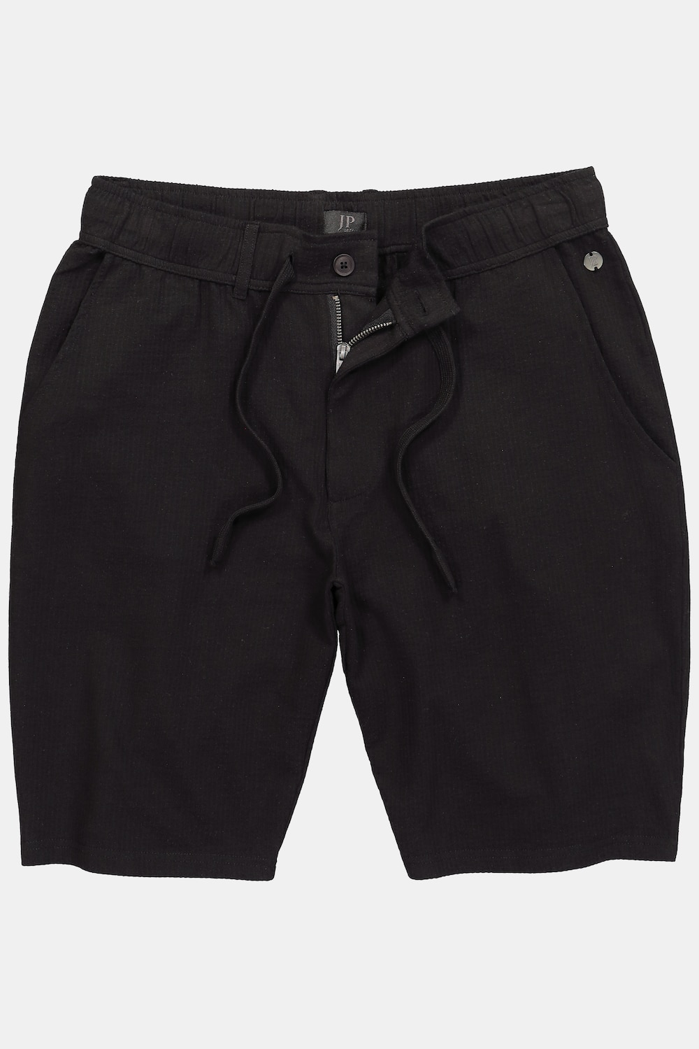 Bermuda, seersucker, tailleband met knoop en rits, 4 zakken, tot 8XL