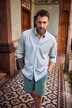 Bermuda, Seersucker, Bund mit Knopf und Zipper, 4 Taschen, bis 8 XL