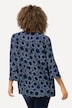 Bluse, cirkelmønster, A-form, rund hals, 3/4-ærmer, crepe