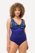 Maillot de bain, imprimé abstrait, rayures, bonnets souples
