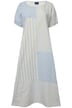 Linen Blend Dress A-Line Striped Mix