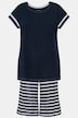 Pigiama corto con top smanicato con scollo rotondo e shorts