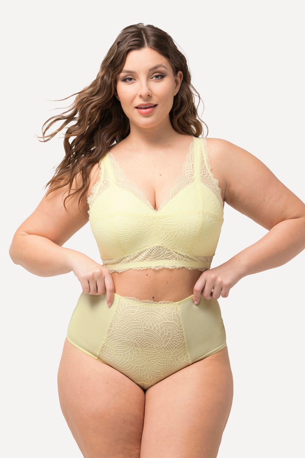 Große Größen Maxislip, Damen, beige, Größe: 46/48, Baumwolle/Synthetische Fasern/Elasthan, Ulla Popken