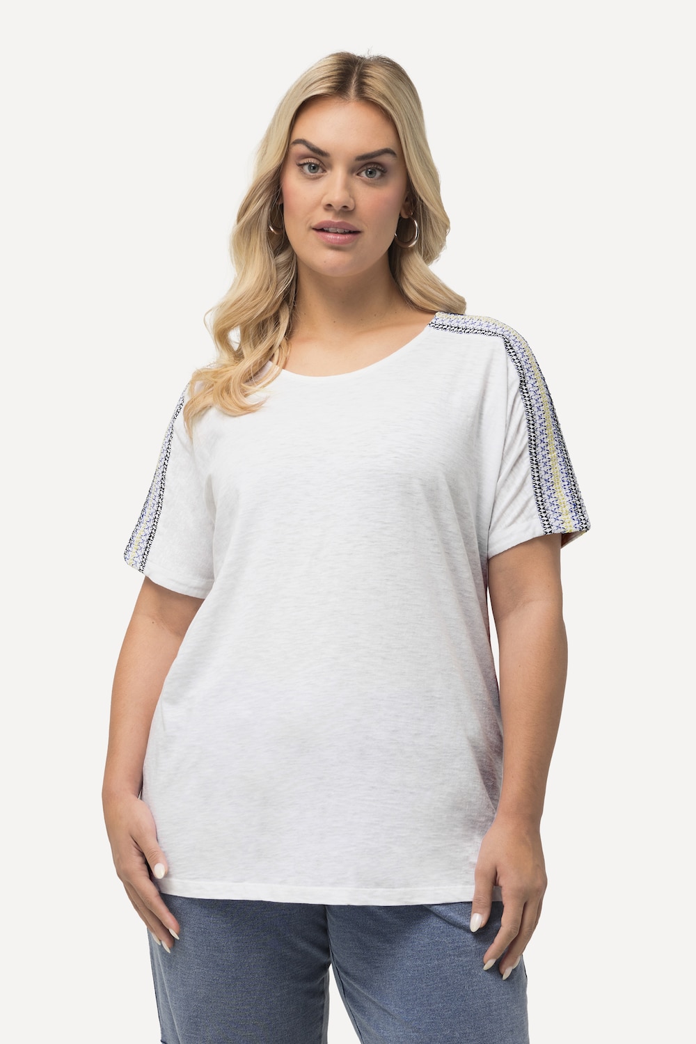 Thumbnail - Große Größen T-Shirt, Damen, weiß, Größe: 54/56, Baumwolle, Ulla Popken