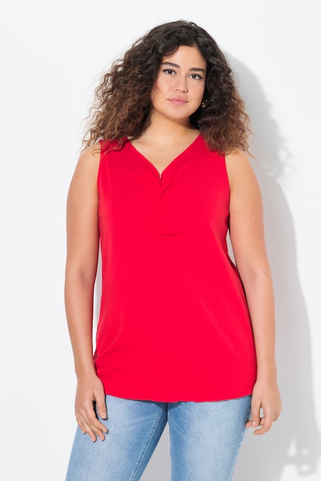 Ribbed Curly Hem Tank