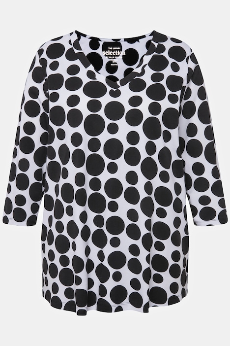 Pima Cotton Dot Print 3/4 Sleeve Tee | T-Shirts | Knit Tops & Tees