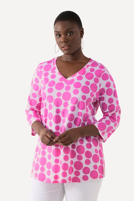  Womens Plus Size Tops Hot Pink Heart Shirts Short