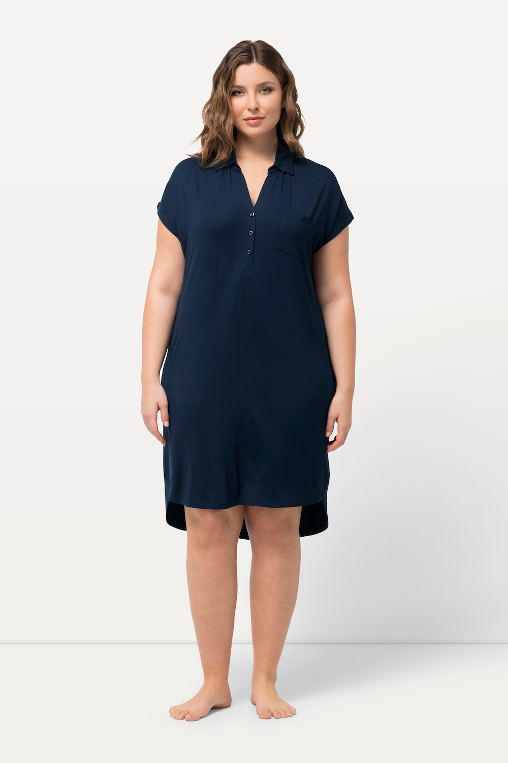 Große Größen Nachthemd, Damen, blau, Größe: 46/48, Viskose, Ulla Popken