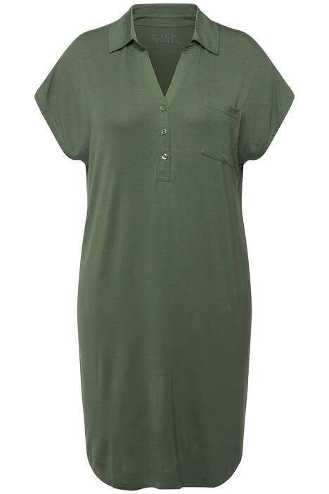 Noční košile, oversize, límeček, výstřih do V, krátké rukávy