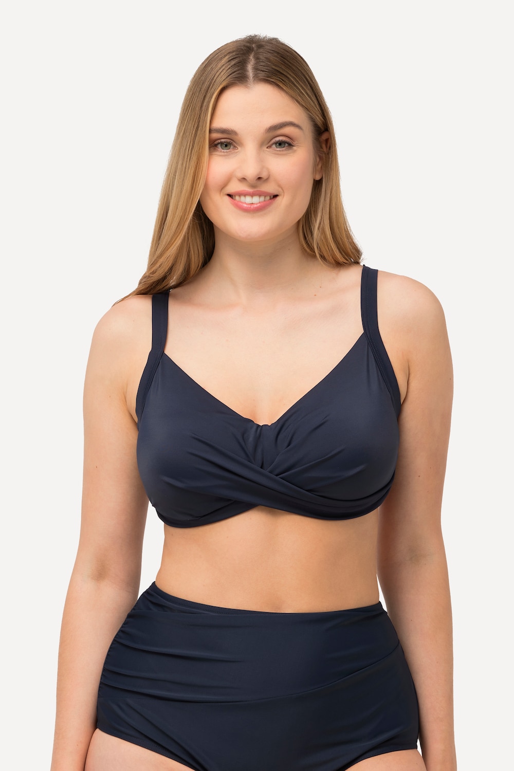 Große Größen Bikini-Top, Damen, blau, Größe: 54, Synthetische Fasern/Elasthan, Ulla Popken