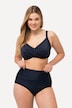 Pantalón de bikini, drapeado, cintura alta