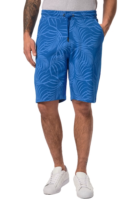 Teplákové bermudy, palmové listy, elastický pas, do 8XL
