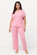 Pyjama, oversized, Zweiteiler, Hemdkragen, Halbarm