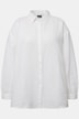 Musselin-Hemdbluse, Oversized, Hemdkragen, Langarm