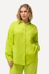 Musselin-skjortebluse, oversize, skjortekrave, lange ærmer