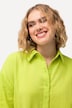Musselin-skjortebluse, oversize, skjortekrave, lange ærmer