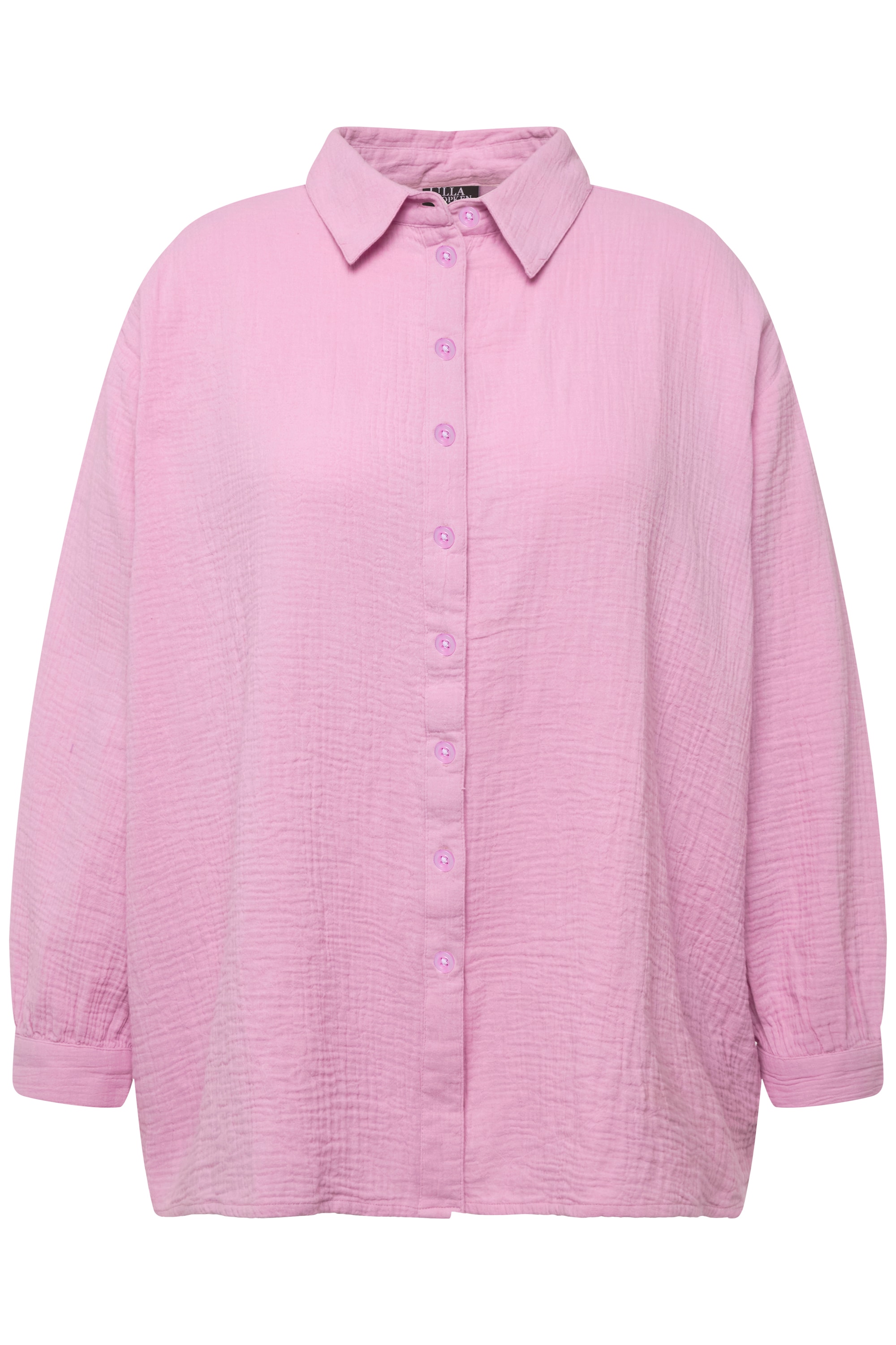 Ulla Popken Damen große Größen Musselin Hemdbluse Oversized Hemdkragen