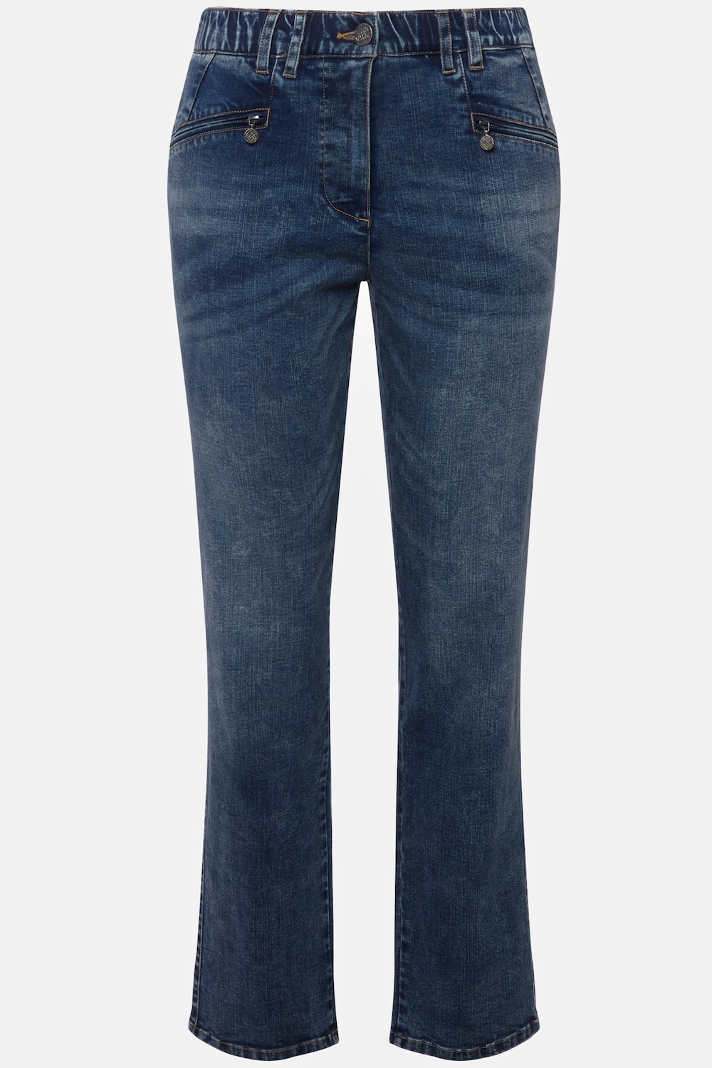 Stora storlekar Jeans Mony med utställda ben, Dam, blå, storlek: 60, Bomull/Viskos/Polyester, Ulla Popken