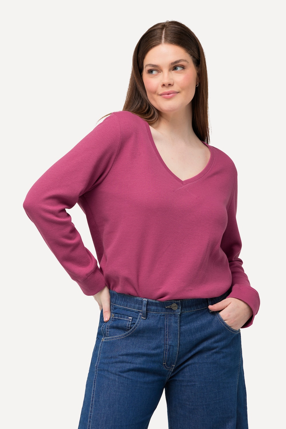 Große Größen Sweatshirt, Damen, rot, Größe: 50/52, Baumwolle, Ulla Popken