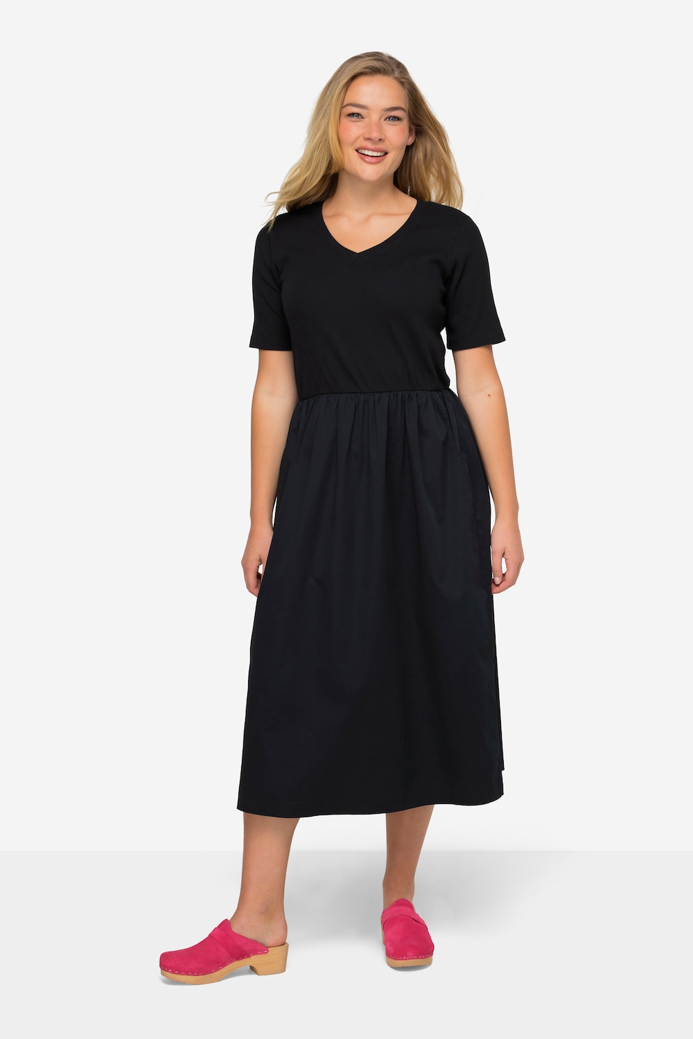 Thumbnail - Große Größen Kleid, Damen, blau, Größe: L, Baumwolle, LAURASON