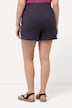 Jersey-skort, cargolommer, elastisk linning, økologisk bomuld