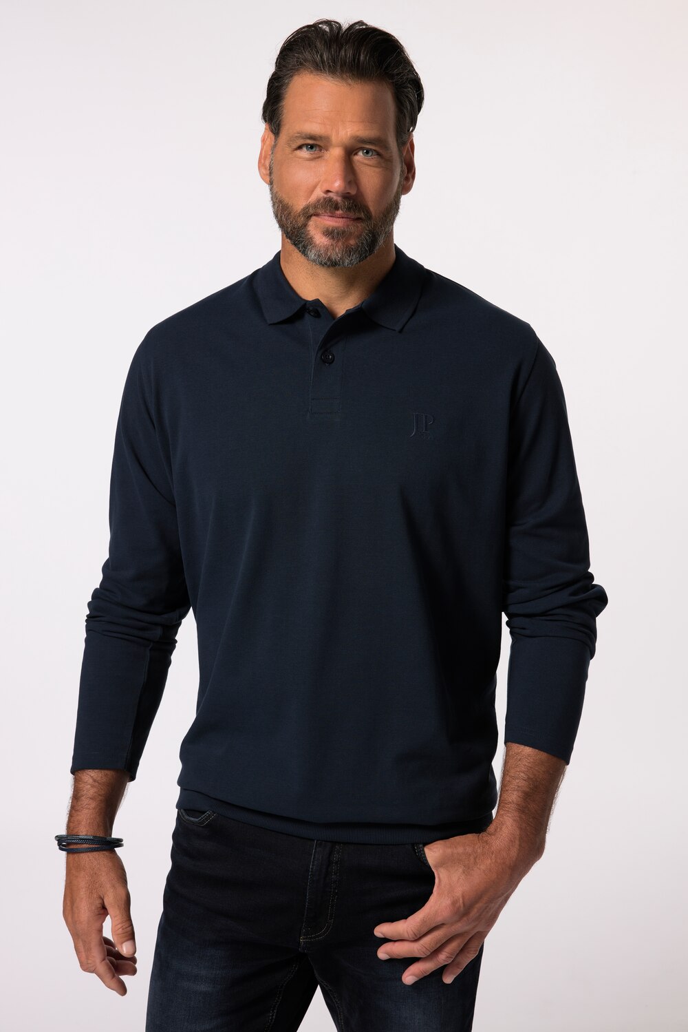 Große Größen Poloshirt, Herren, blau, Größe: 5XL, Baumwolle, JP1880