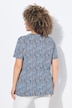 T-shirt, sierplooien, A-lijn, V-hals, halflange mouwen