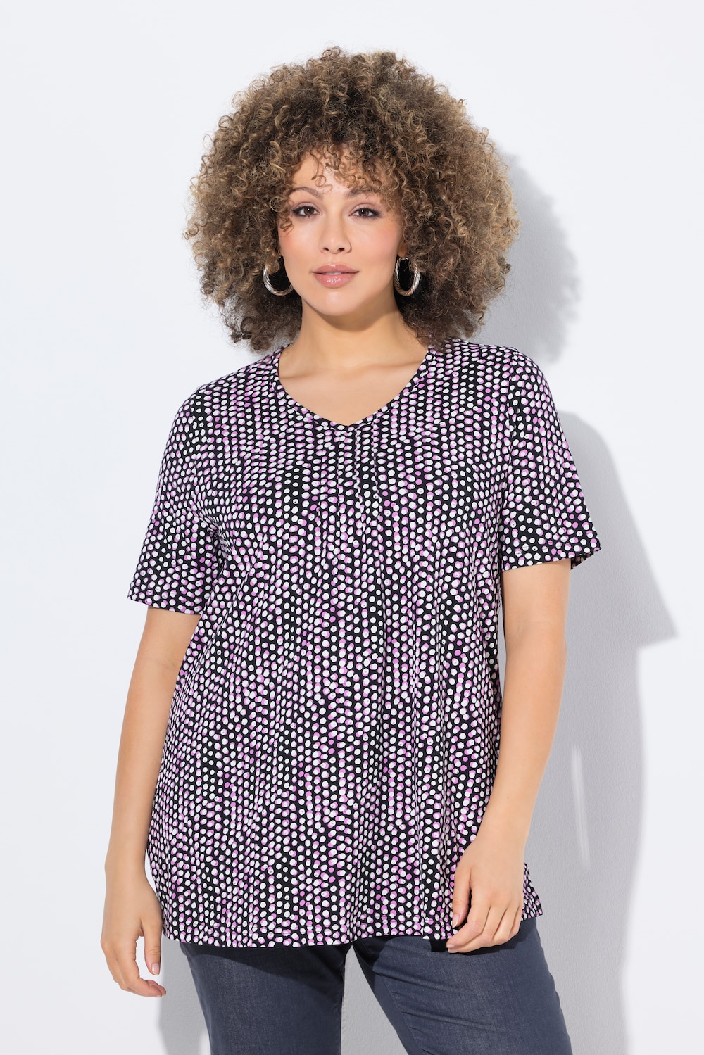 Große Größen T-Shirt, Damen, rosa, Größe: 42/44, Baumwolle, Ulla Popken