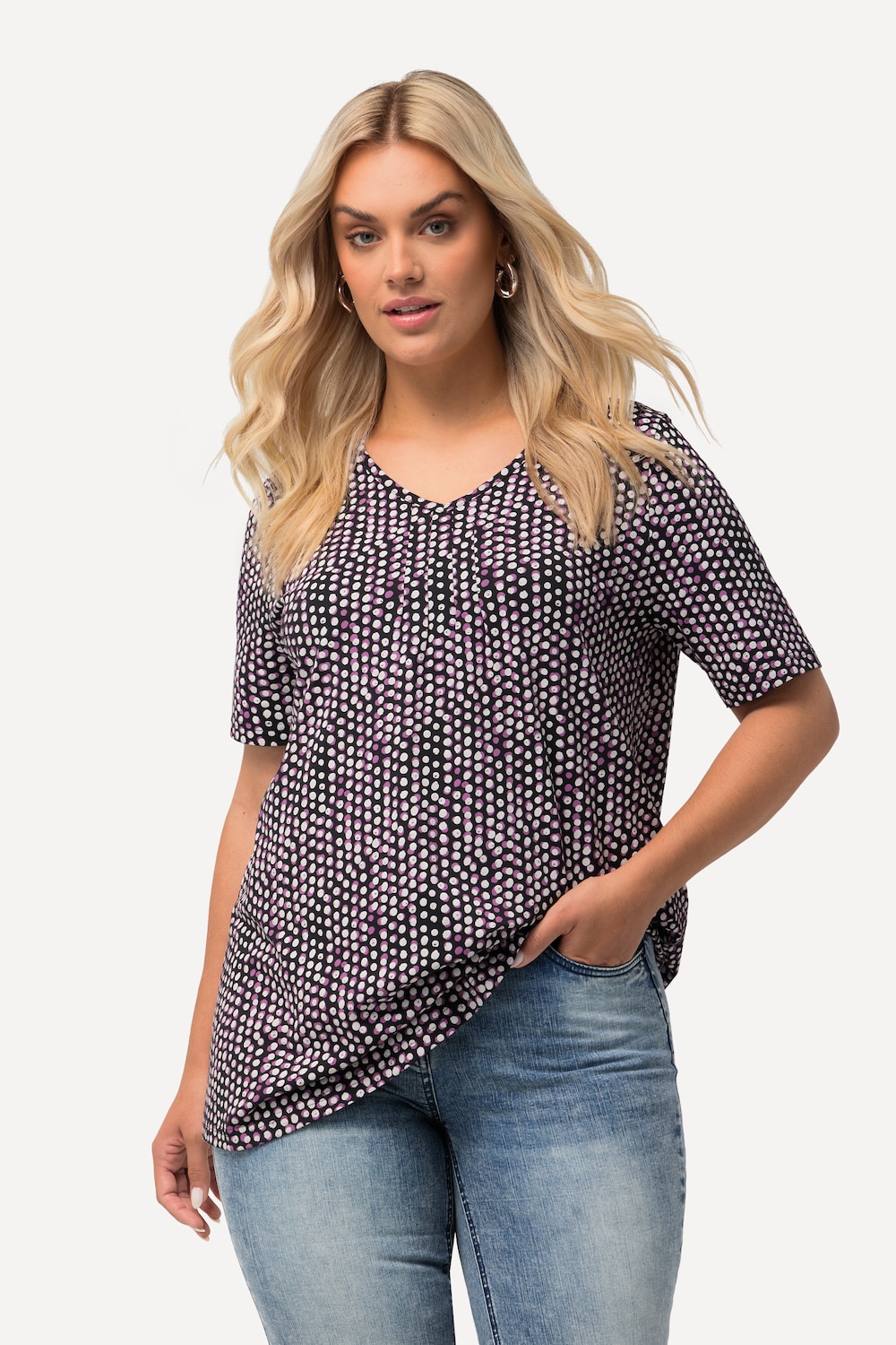 Große Größen T-Shirt, Damen, rosa, Größe: 50/52, Baumwolle, Ulla Popken