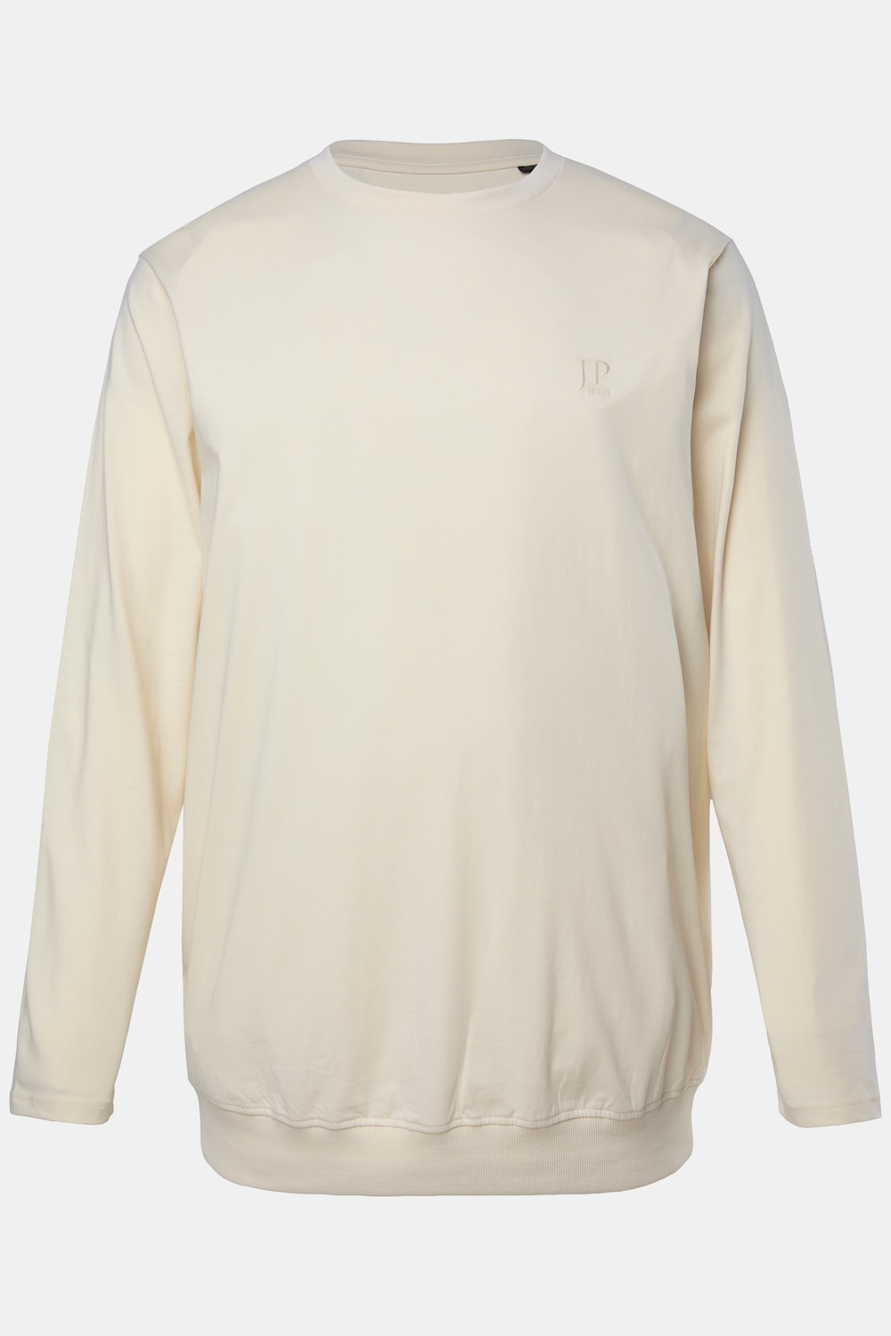 JP1880 Langarmshirt, Bauchfit, Basic, Rundhals, bis 8 XL