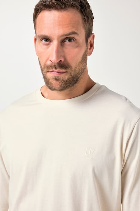 JP1880 Langarmshirt, Bauchfit, Basic, Rundhals, bis 8 XL