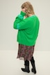 Strickjacke, oversized, Color-Akzente, V-Ausschnitt, Ballon-Langarm
