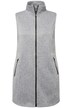 Vesta z pleteného flísu, stojáček, kapsy na zip, bez rukávů