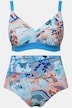 Bikini à imprimé floral sans bonnets souples, taille haute