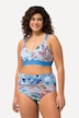Bikini à imprimé floral sans bonnets souples, taille haute