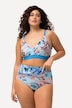 Bikini à imprimé floral sans bonnets souples, taille haute
