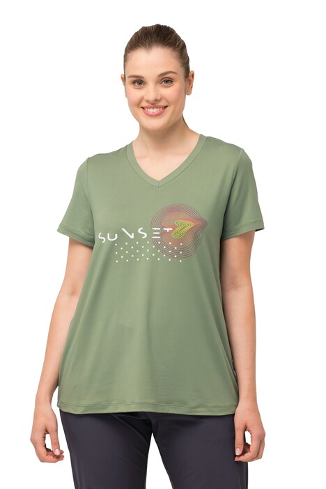 Funkční tričko, rychleschnoucí, výstřih do V, krátké rukávy