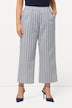 Pantalon à enfiler à rayures, taille élastique et jambe large