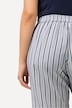 Pantalon à enfiler à rayures, taille élastique et jambe large