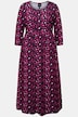 Matte Jersey Dot Print Empire Pocket  A-line Dress