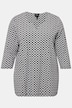 Shirt, grafisk tryk, tunika-udskæring, 3/4-ærmer