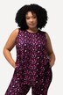 Top z dżerseju, kropki, krój trapezowy, okrągły dekolt, bez rękawów