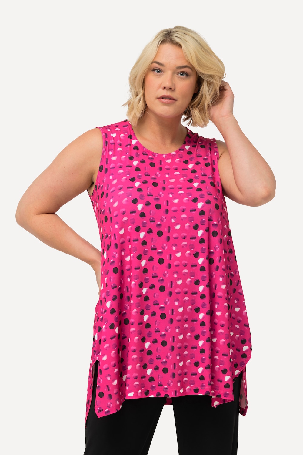 Grote Maten Jersey top, Dames, roze, Maat: 58/60, Polyester, Ulla Popken