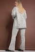 Uitlopende broek, legging, glitter-paisley, elastische tailleband
