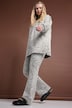Uitlopende broek, legging, glitter-paisley, elastische tailleband