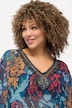 Tunika, met print, oversized, V-hals, korte mouwen