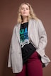 Oversized blazer, geruit, revers, lange mouwen